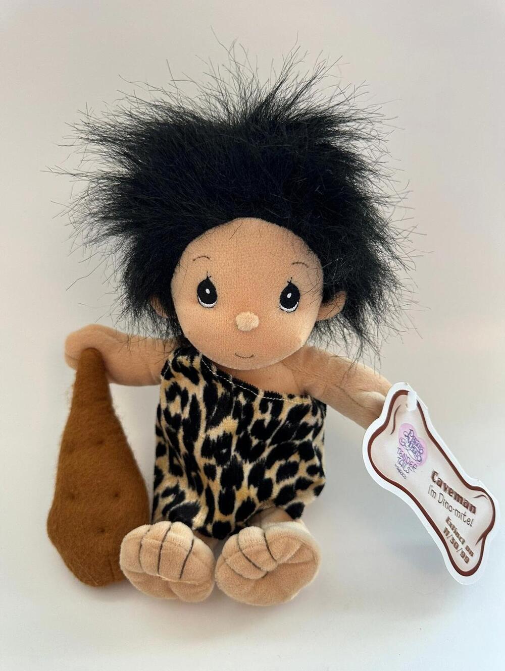 1999 Precious Moments Tender Tails Caveman Dino-mite Plush 8 inch